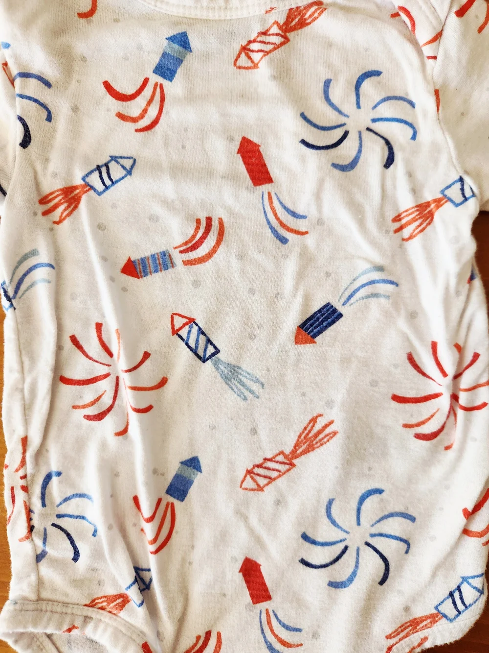 Angel Dear 3-6 Month Bamboo Firework Print Onsie
